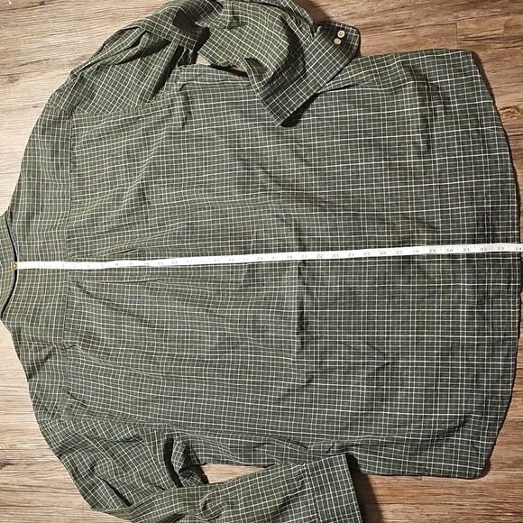 Mens Old Navy Olive Checkered Button Down Shirt XXL - Picture 6 of 6